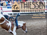 Airdrie Pro Rodeo Ad 2013 for Thiessen Enterprises