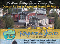Magazine Ad for Raymond Shores RV